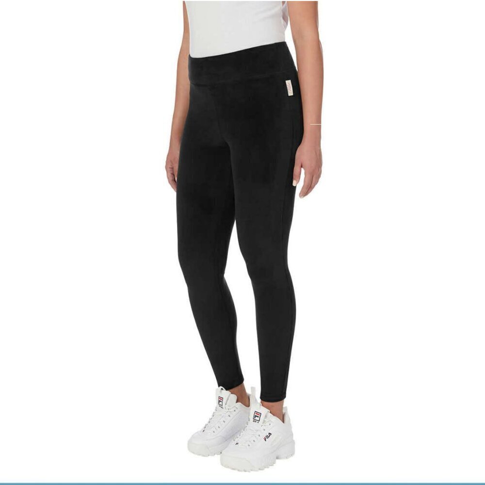NWT FILA Women's Velour High Rise Elasticated Waist Casual Active Leggings